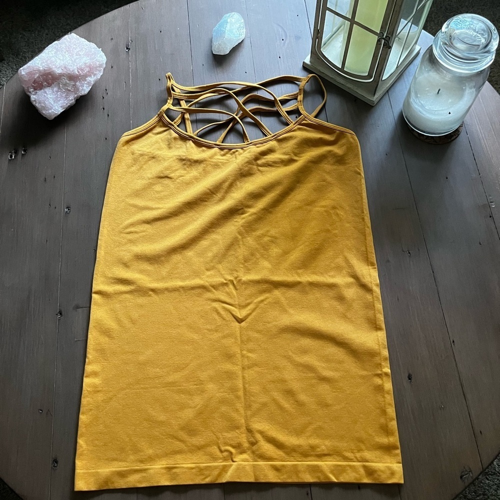 Zenana Outfitters Mustard Strappy Tank Top​​​